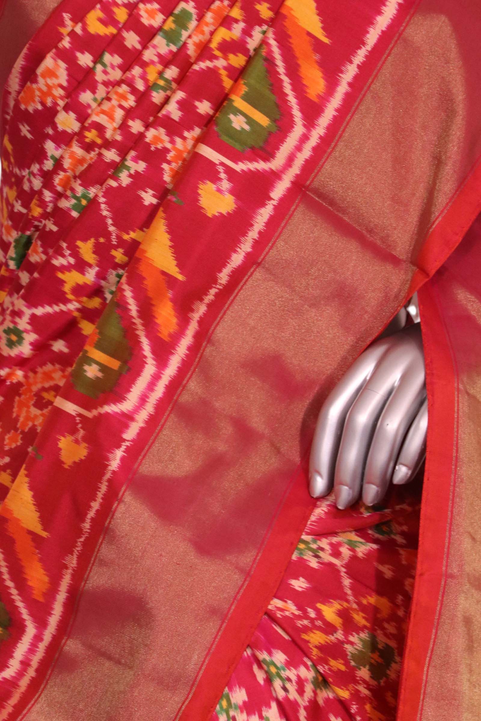 Pure Handloom Patola Ikat Silk Saree AL211724